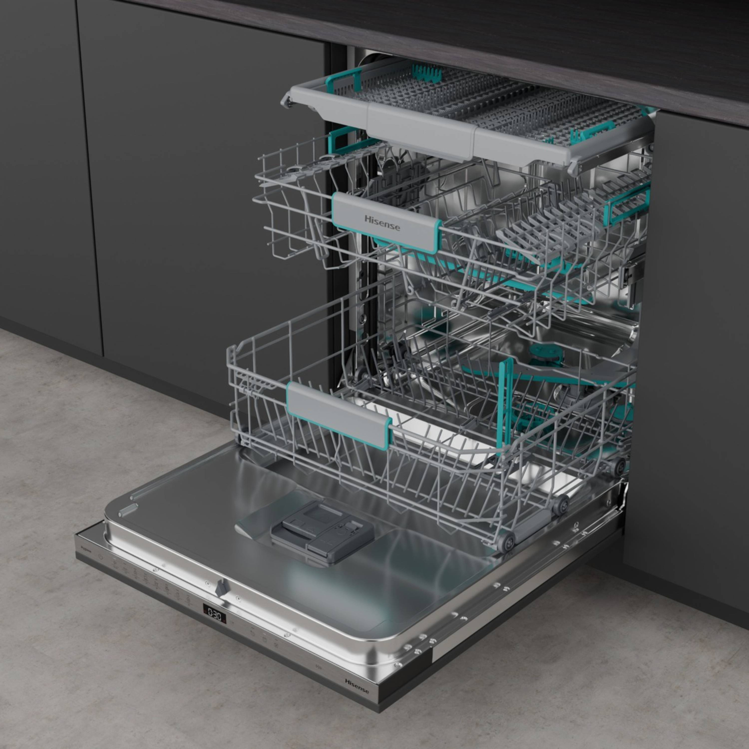 Hisense HV16AUK Full-Size Fully Integrated Dishwasher - 16 Place Settings full image