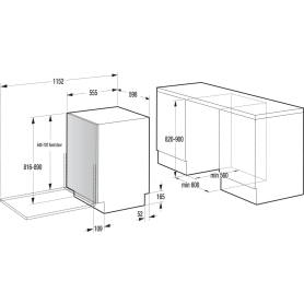 Hisense HV663A60UK Full-Size Fully Integrated Dishwasher - 16 Place Settings - 1