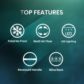 Hisense RB327N4ABD 55cm 50/50 Frost Free Fridge Freezer - Black - 1