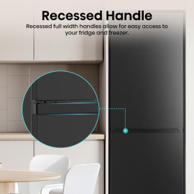 Hisense RB327N4ABD 55cm 50/50 Frost Free Fridge Freezer - Black - 4