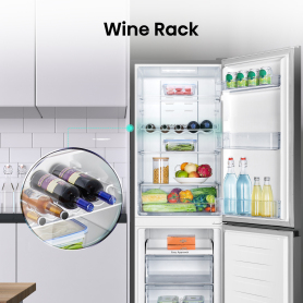 Hisense RB327N4BBE 55cm 50/50 Total No Frost Fridge Freezer - Black Steel - 7
