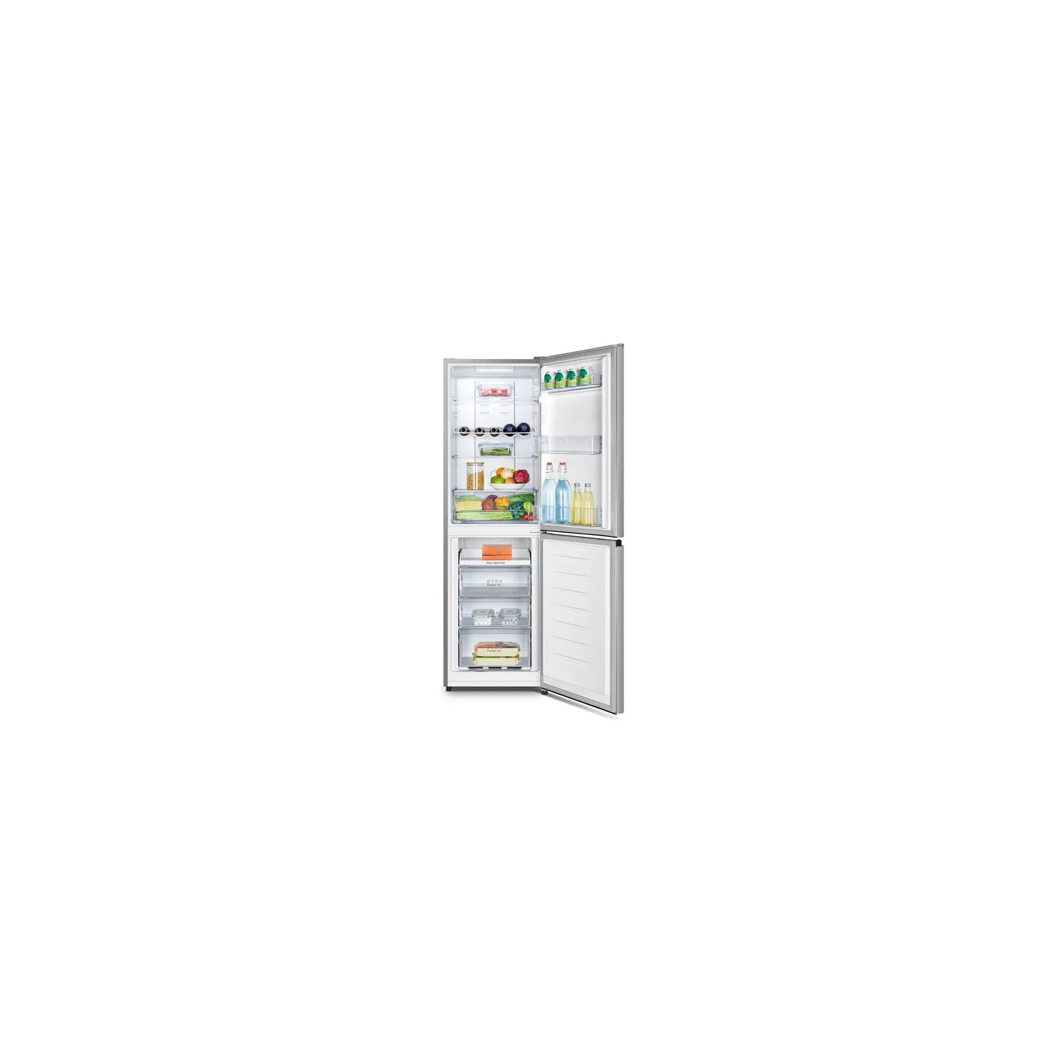Hisense RB327N4BCE 50/50 Total No Frost Fridge Freezer - Stainless Steel full image