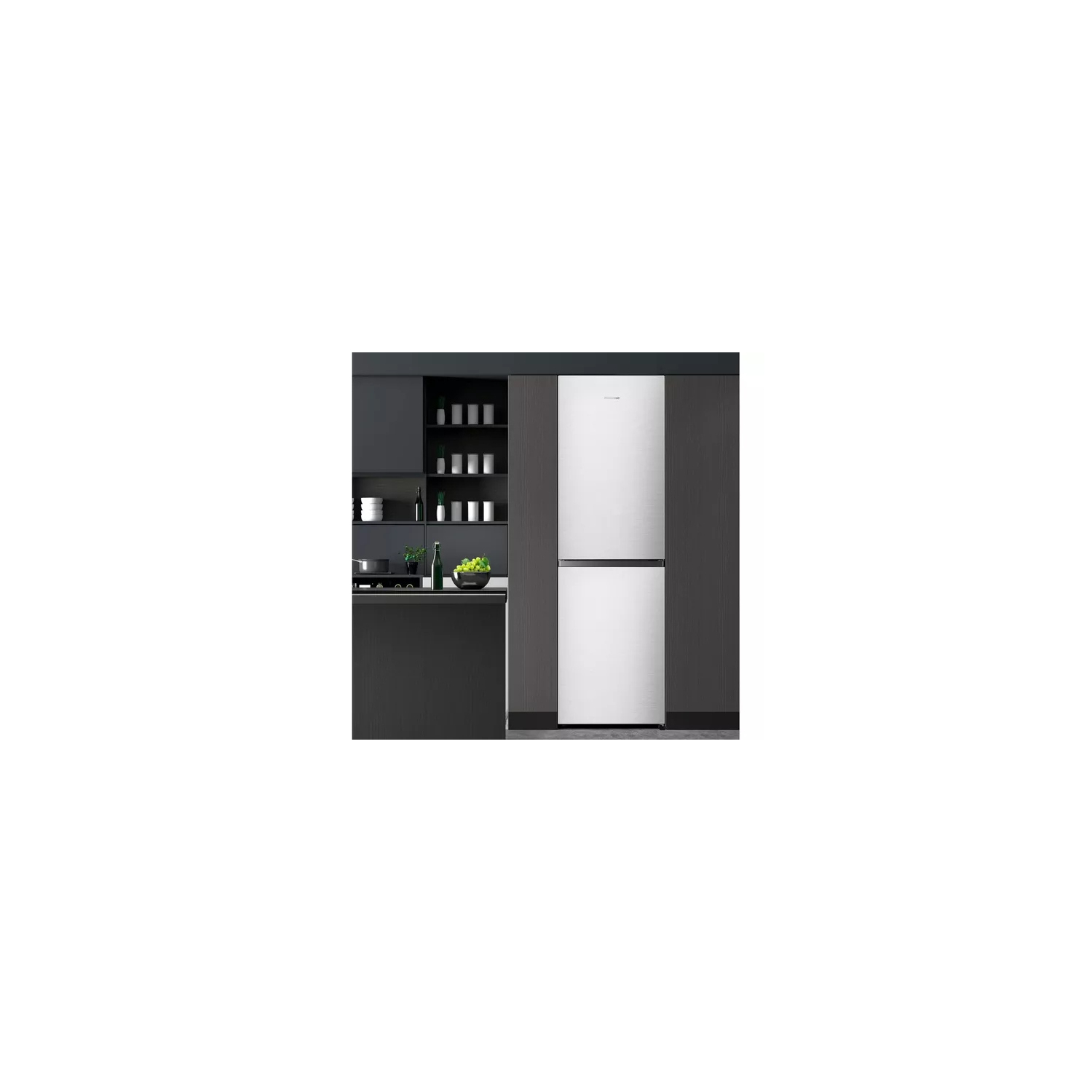 Hisense RB327N4BCE 50/50 Total No Frost Fridge Freezer - Stainless Steel full image