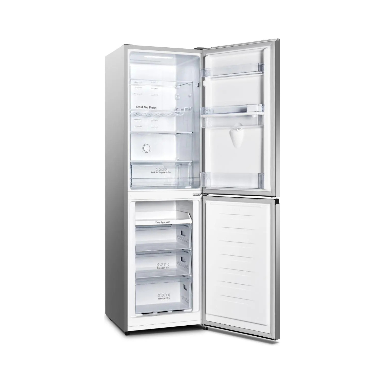 Hisense RB327N4WCE 50/50 Total No Frost Fridge Freezer - Stainless Steel full image