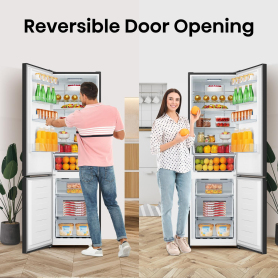 Hisense RB435N4BFE 59.5cm 60/40 Total No Frost Fridge Freezer - Black - 3