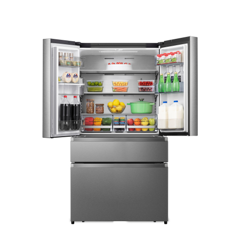 Hisense RF749N4SWSE 91.4cm 50/50 Frost Free American Fridge Freezer - Stainless Steel