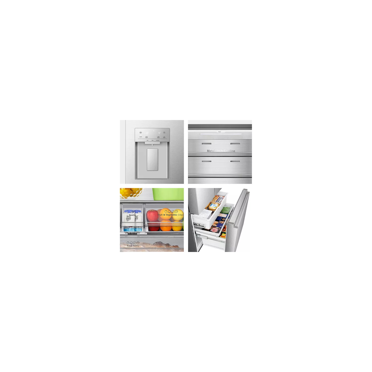 Hisense RF815N4SESE Total No Frost Plumbed American Fridge Freezer - Silver full image