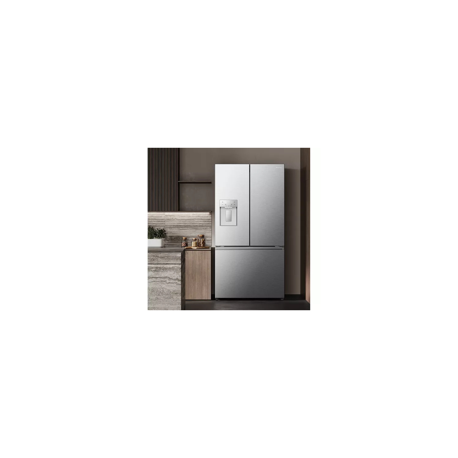 Hisense RF815N4SESE Total No Frost Plumbed American Fridge Freezer - Silver full image