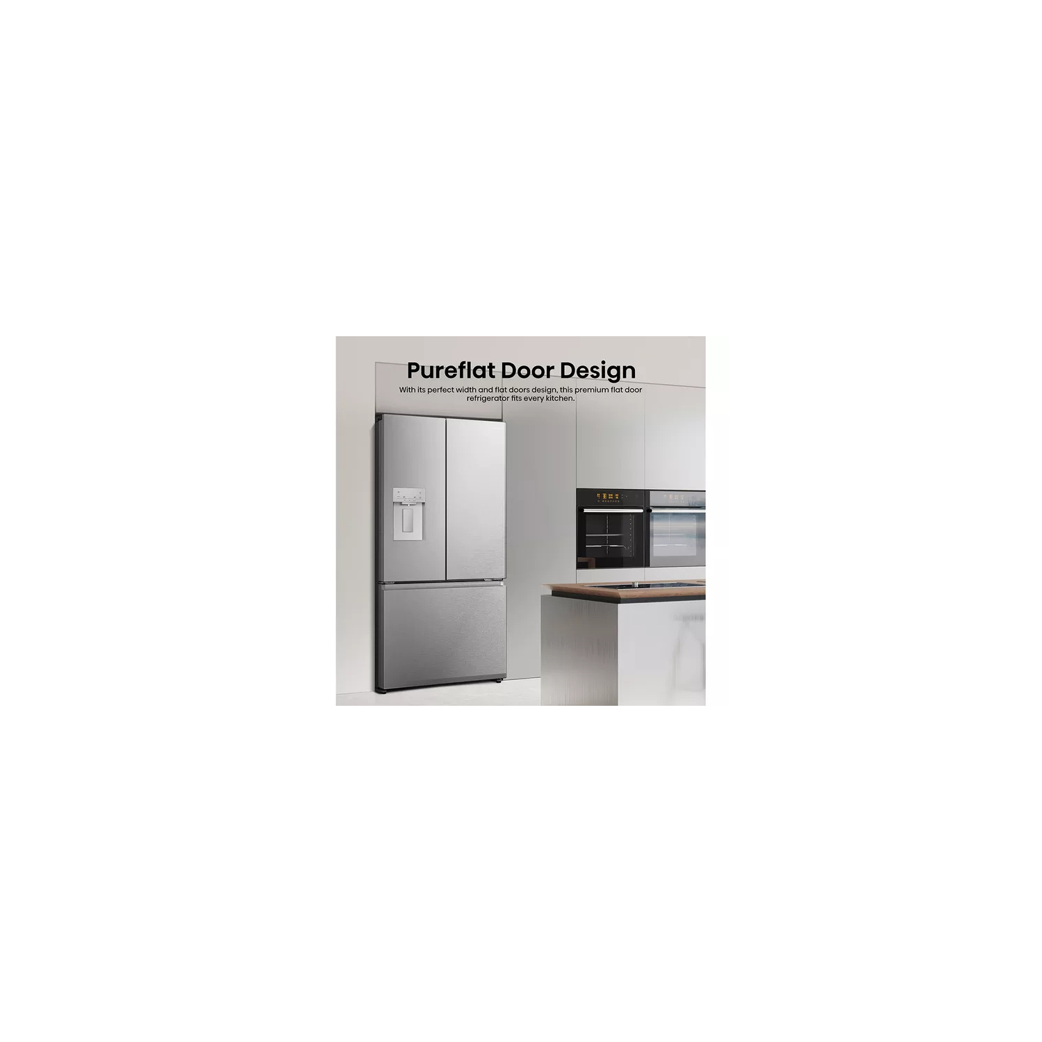 Hisense RF815N4SESE Total No Frost Plumbed American Fridge Freezer - Silver full image