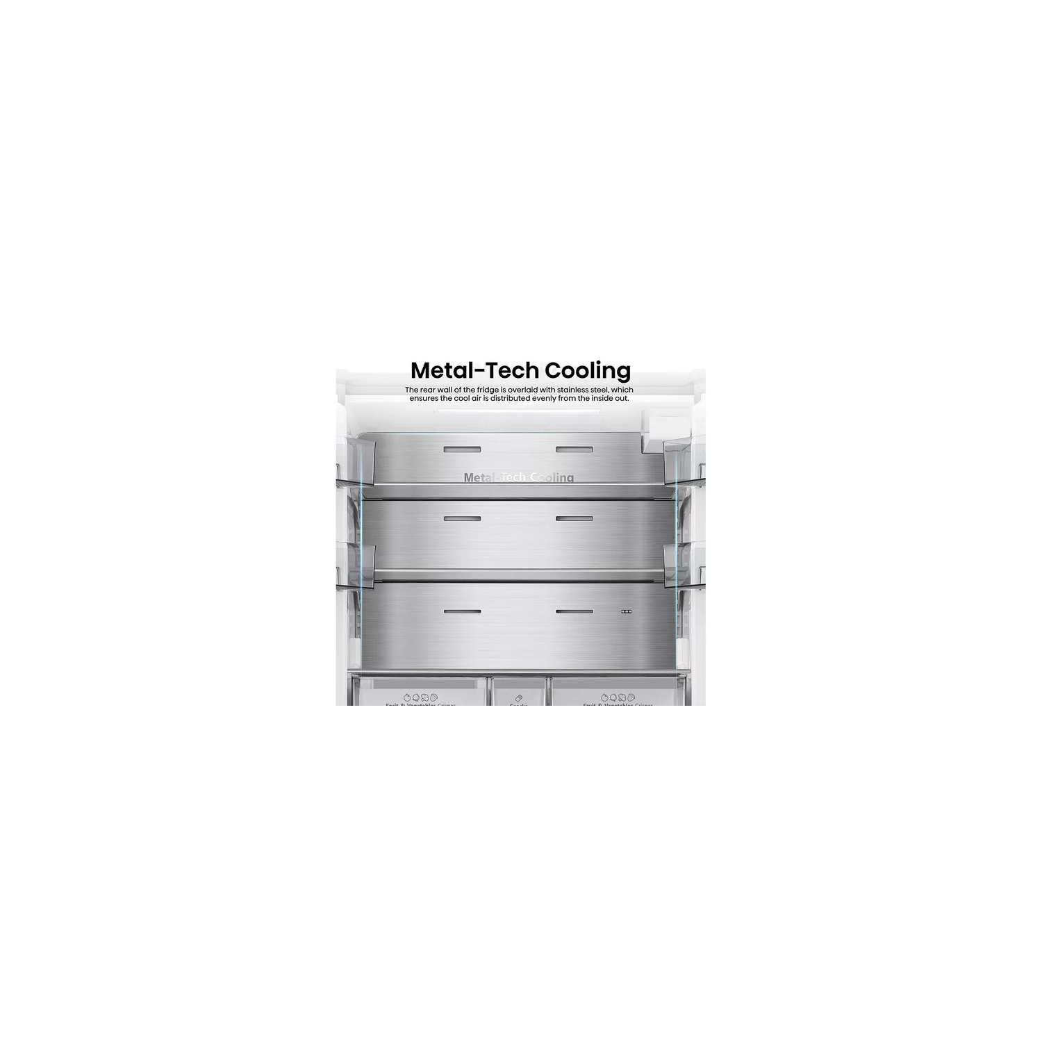 Hisense RF815N4SESE Total No Frost Plumbed American Fridge Freezer - Silver full image