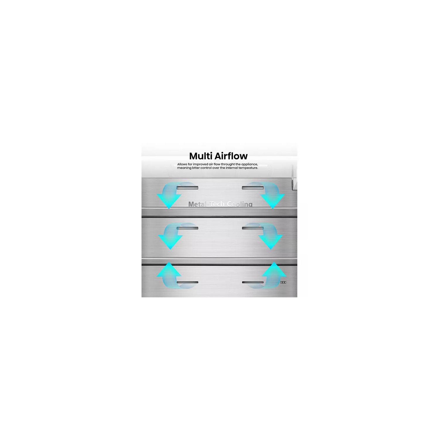 Hisense RF815N4SESE Total No Frost Plumbed American Fridge Freezer - Silver full image