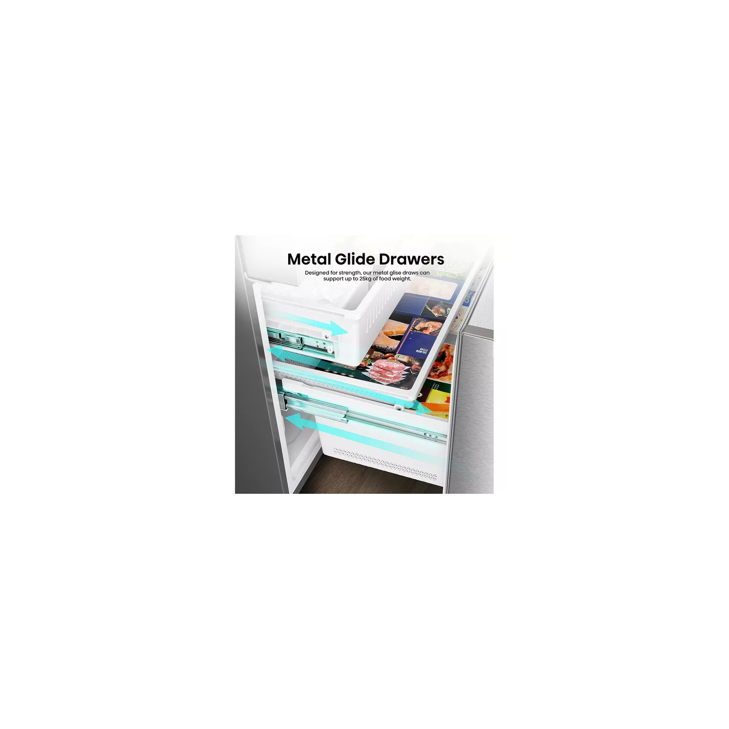 Hisense RF815N4SESE Total No Frost Plumbed American Fridge Freezer - Silver full image