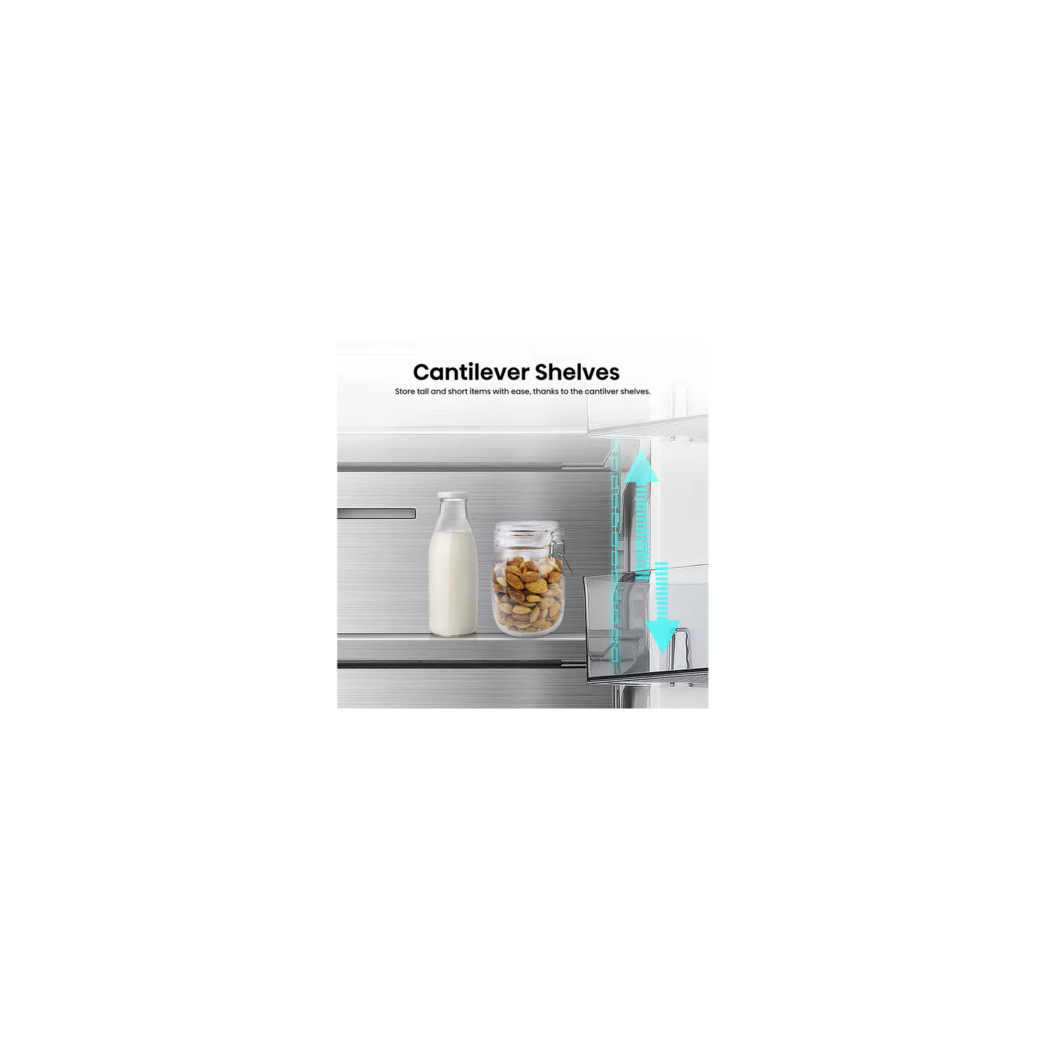 Hisense RF815N4SESE Total No Frost Plumbed American Fridge Freezer - Silver full image