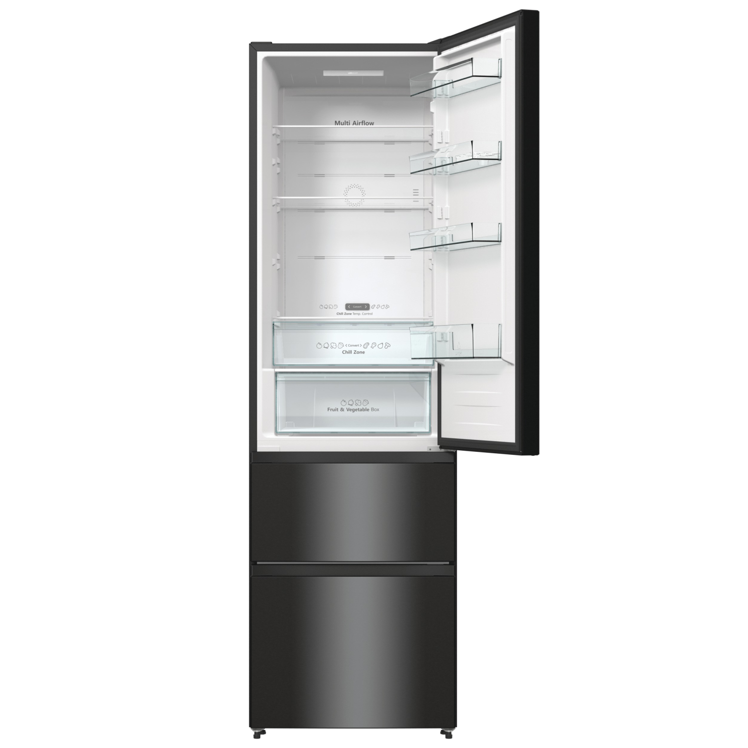 Hisense RM469N4AFDUK 60cm 60/40 Frost Free Fridge Freezer - Black full image
