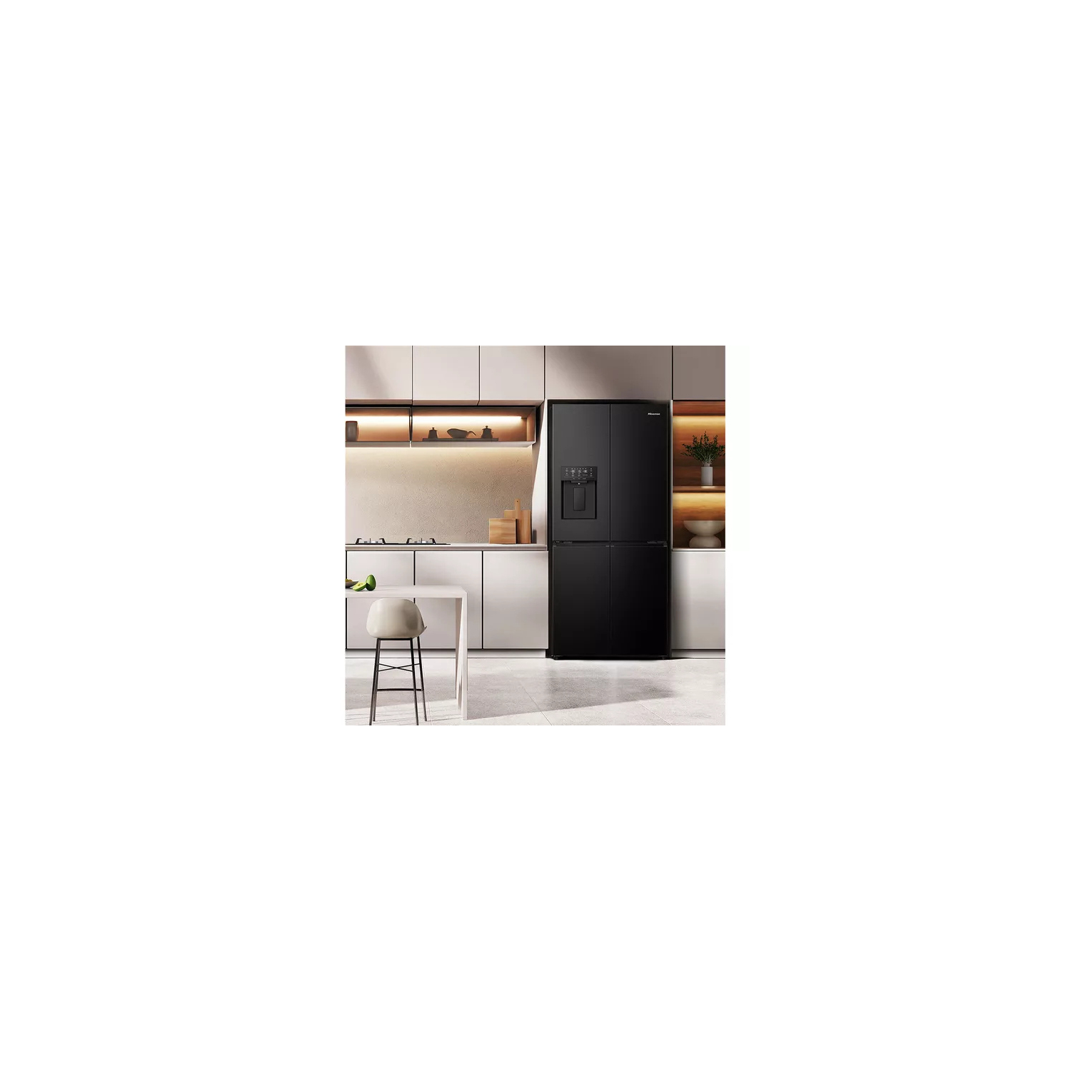 Hisense RQ5P470SYFD Total No Frost American Fridge Freezer - Black full image