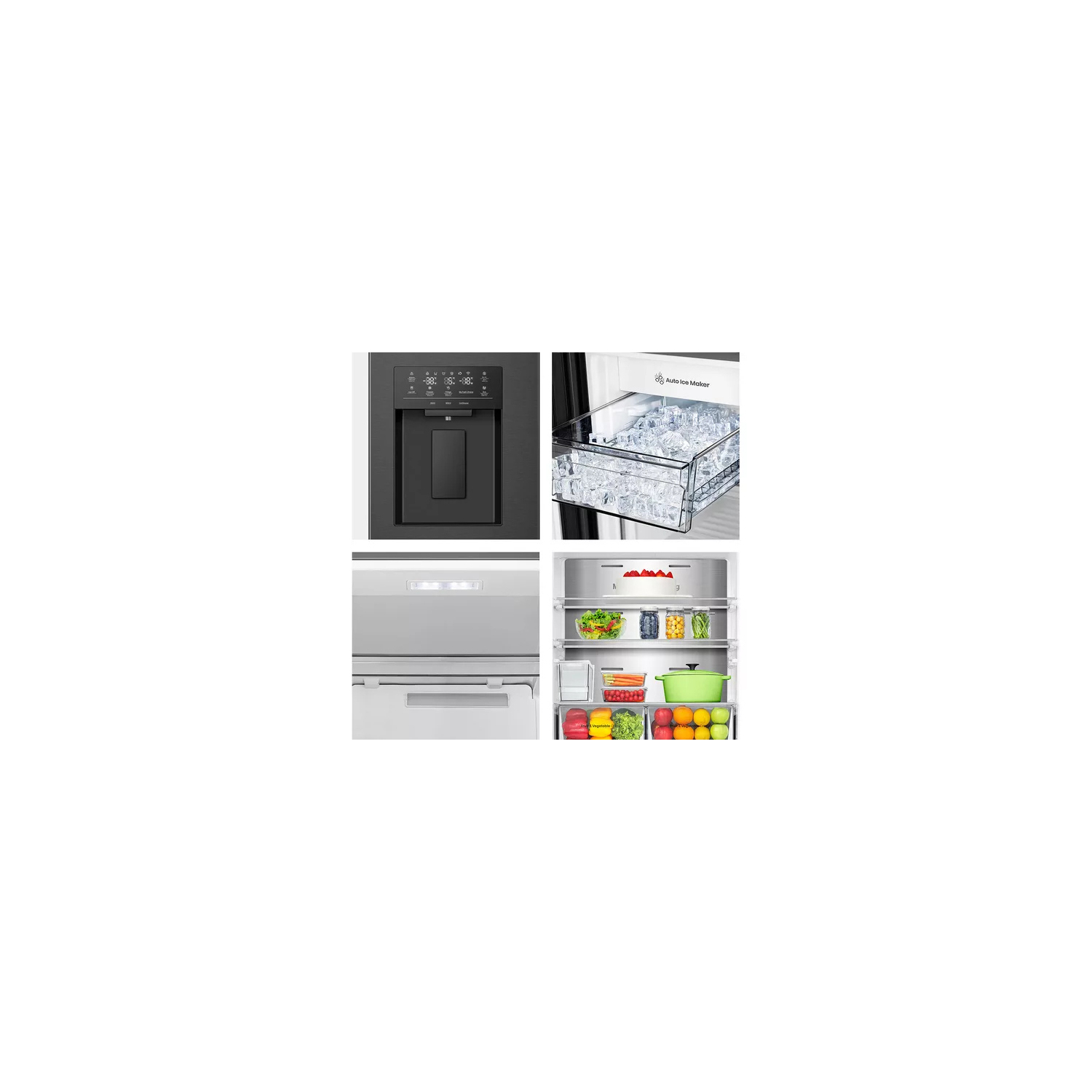 Hisense RQ5P470SYFD Total No Frost American Fridge Freezer - Black full image