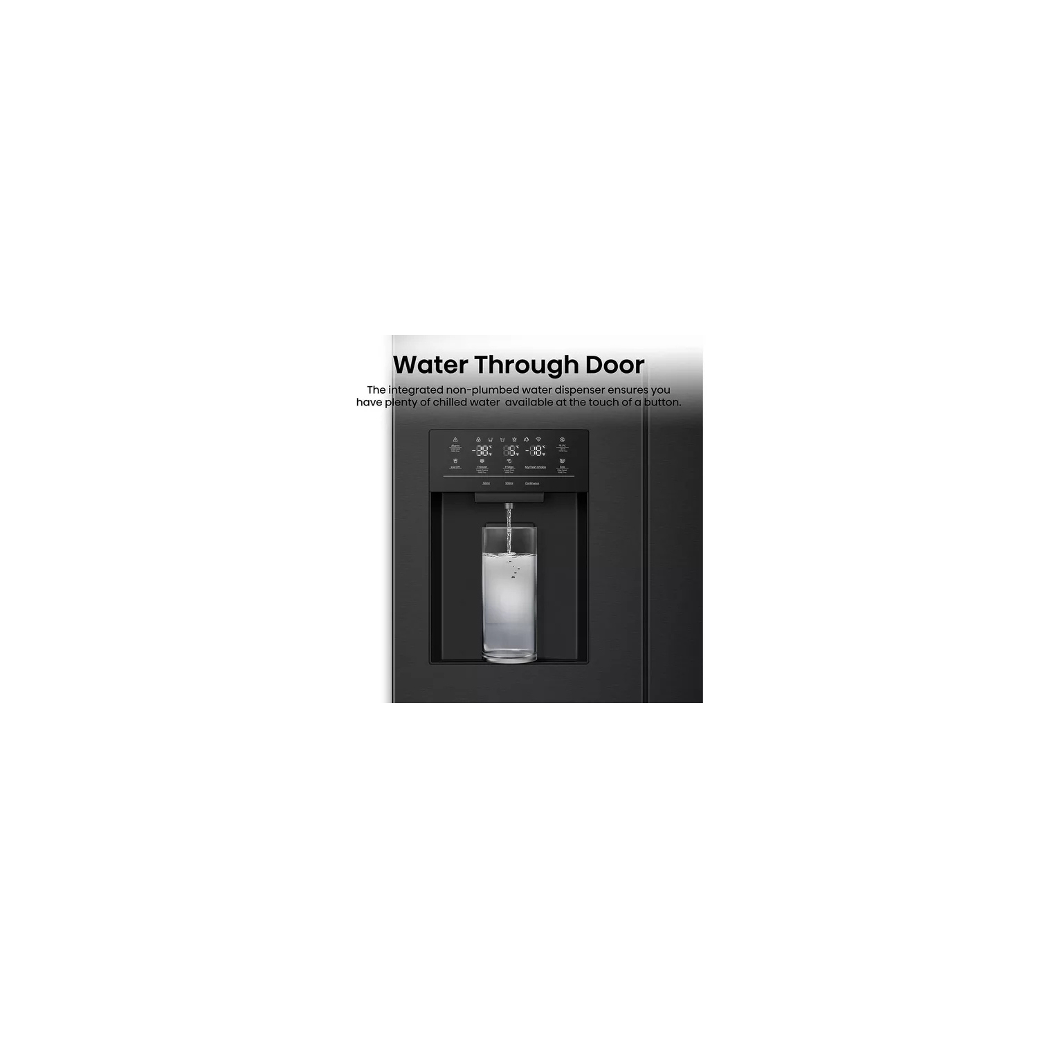 Hisense RQ5P470SYFD Total No Frost American Fridge Freezer - Black full image