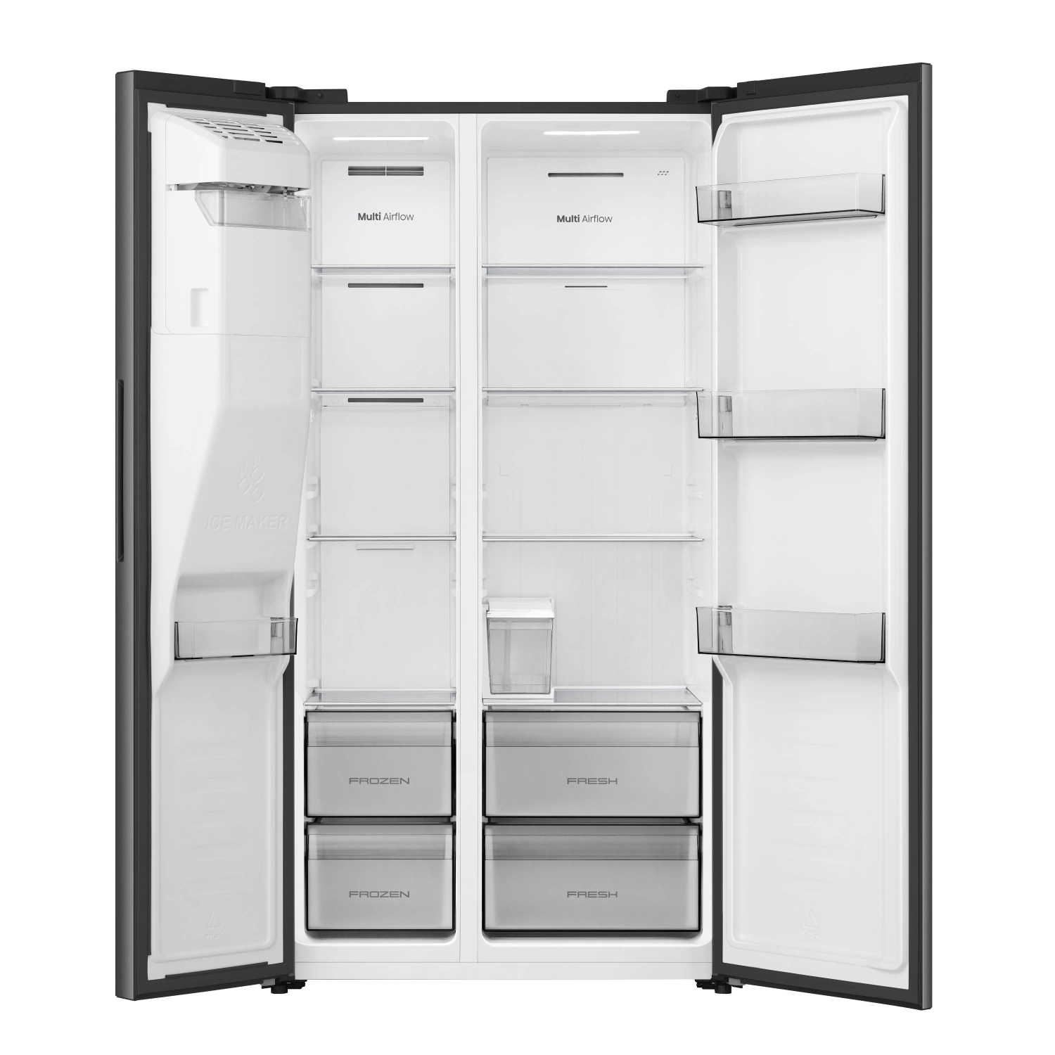 Hisense RS5P528STBE PureFlat Total No Frost American Side By Side - Black full image