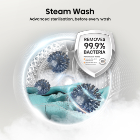 Hisense WF3S1243BW3 12kg 1400 Spin, Steam Washing Machine - White - 8