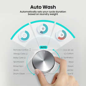 Hisense WF3S1243BW3 12kg 1400 Spin, Steam Washing Machine - White - 6