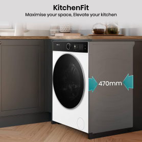 Hisense WF5I9043BWFS 9kg 1400 Spin  Washing Machine - White - 13