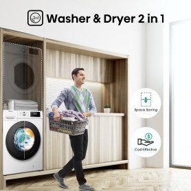 Hisense WFQA9014EVJM 9kg 1400 Spin  Washing Machine - White - 3