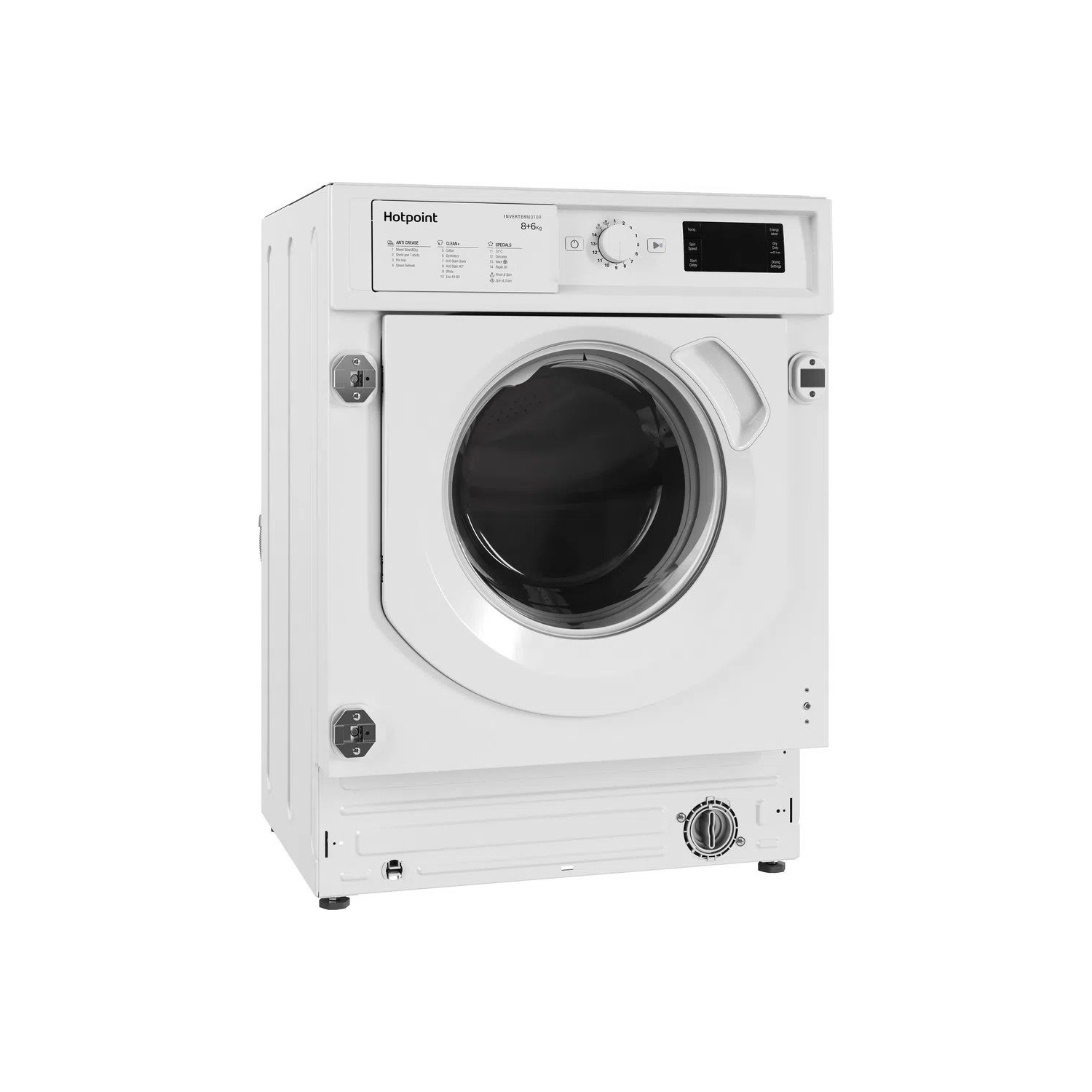 Hotpoint BIWDHG861485 8kg/6kg 1400 Spin Integrated Washer Dryer - White full image