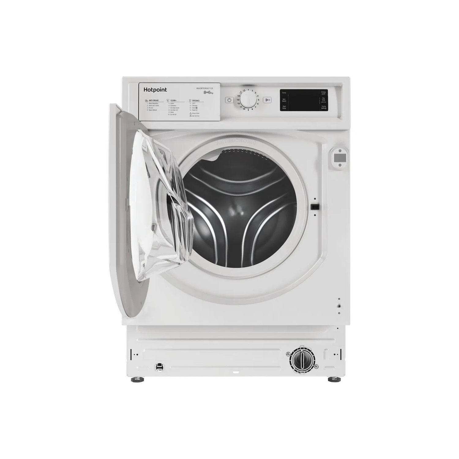 Hotpoint BIWDHG861485 8kg/6kg 1400 Spin Integrated Washer Dryer - White full image