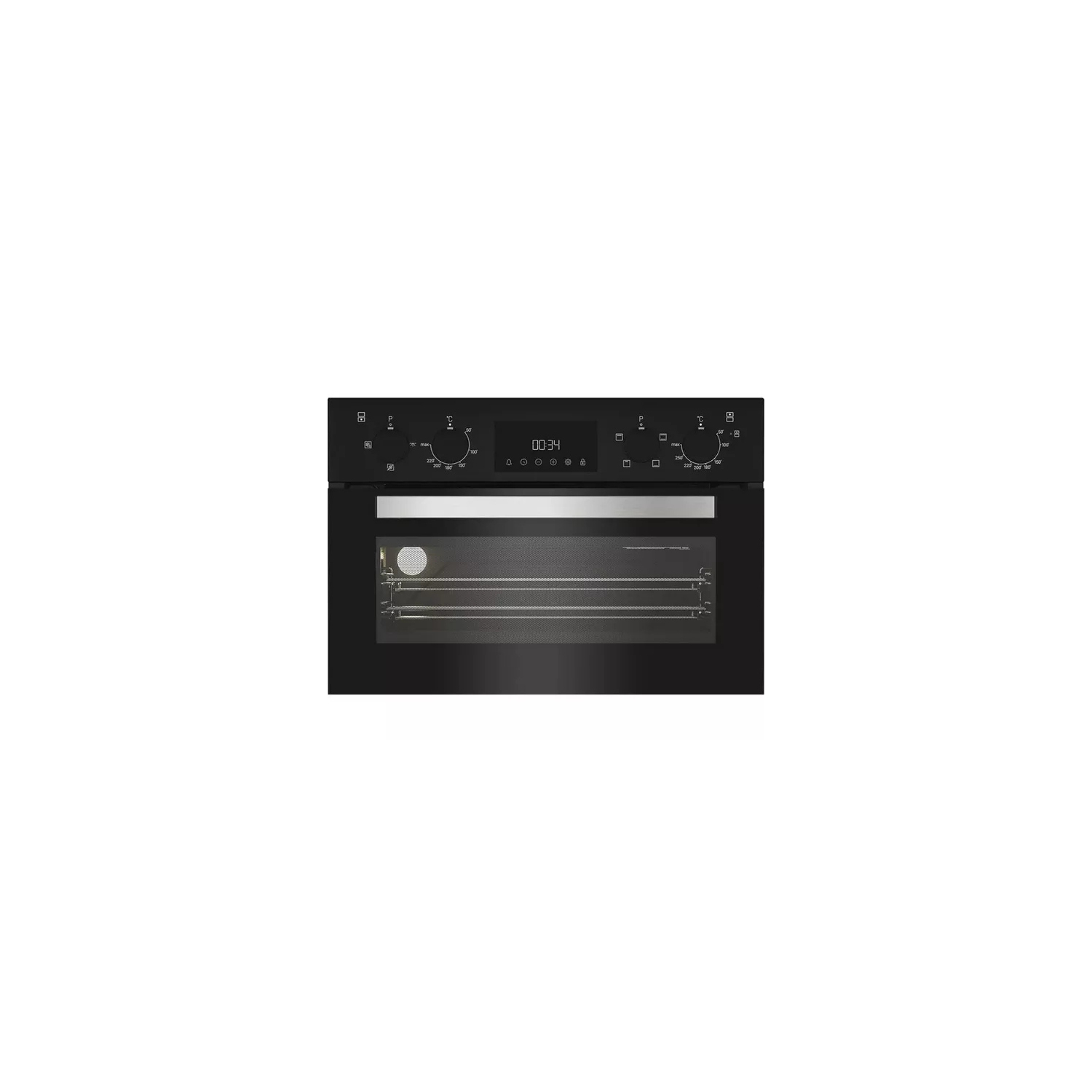 Hotpoint DIH 10D B 59.4cm Built In Electric Fan Double Oven - Black full image