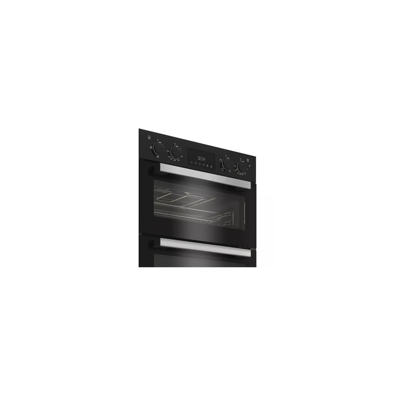 Hotpoint DIH 10D B 59.4cm Built In Electric Fan Double Oven - Black full image