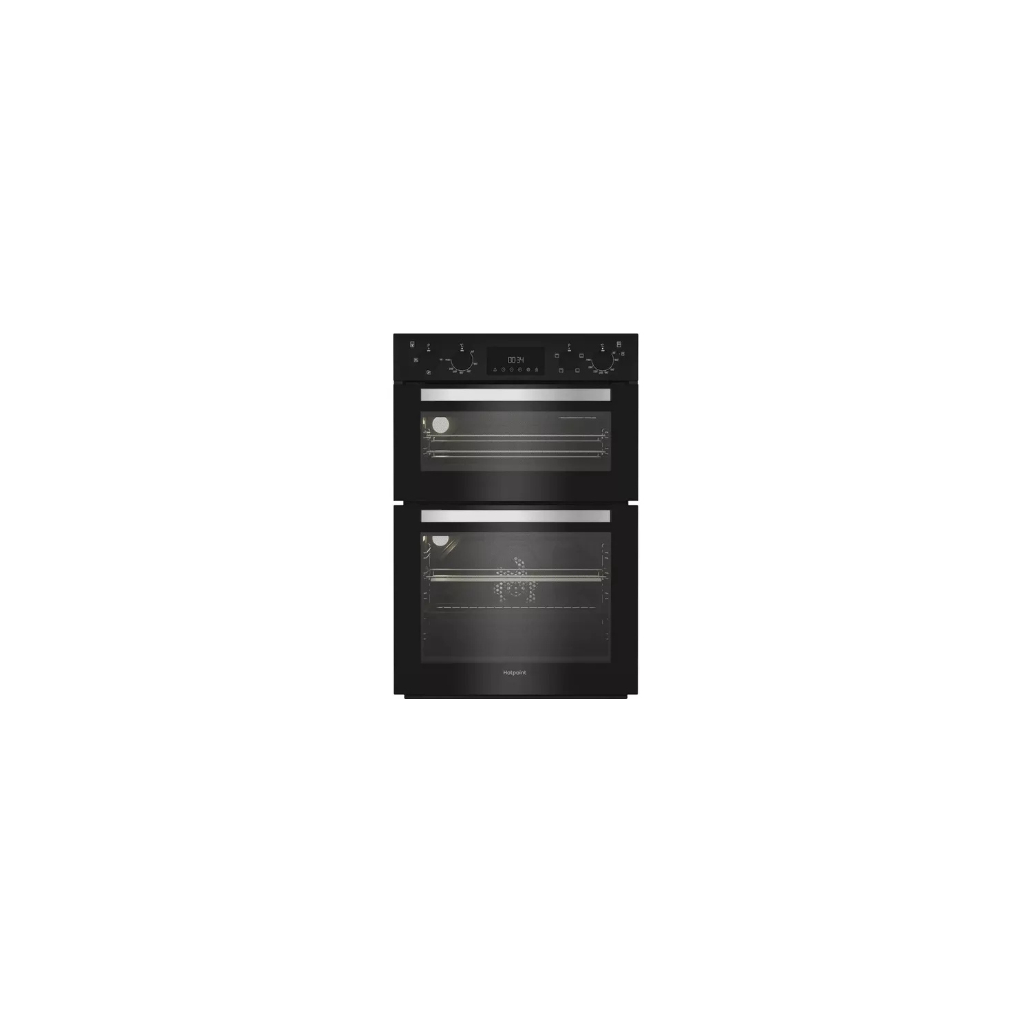 Hotpoint DIH 10D B 59.4cm Built In Electric Fan Double Oven - Black full image