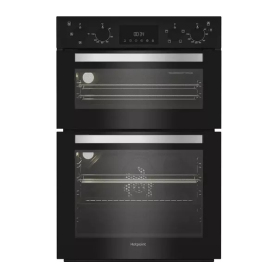 Hotpoint DIH 10D B 59.4cm Built In Electric Fan Double Oven - Black
