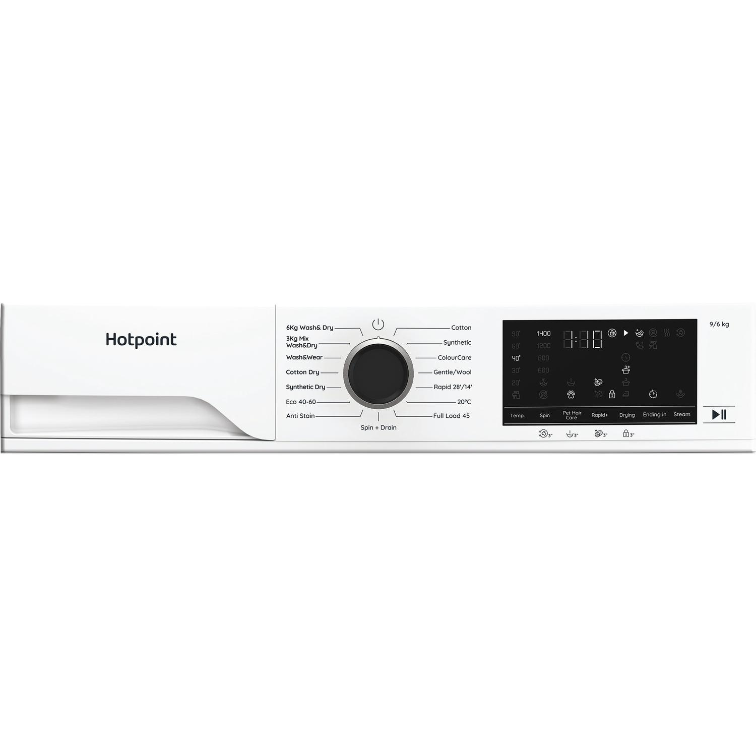 Hotpoint HBD9681ANTSTAIN 9kg/6kg 1400 Spin Washer Dryer full image