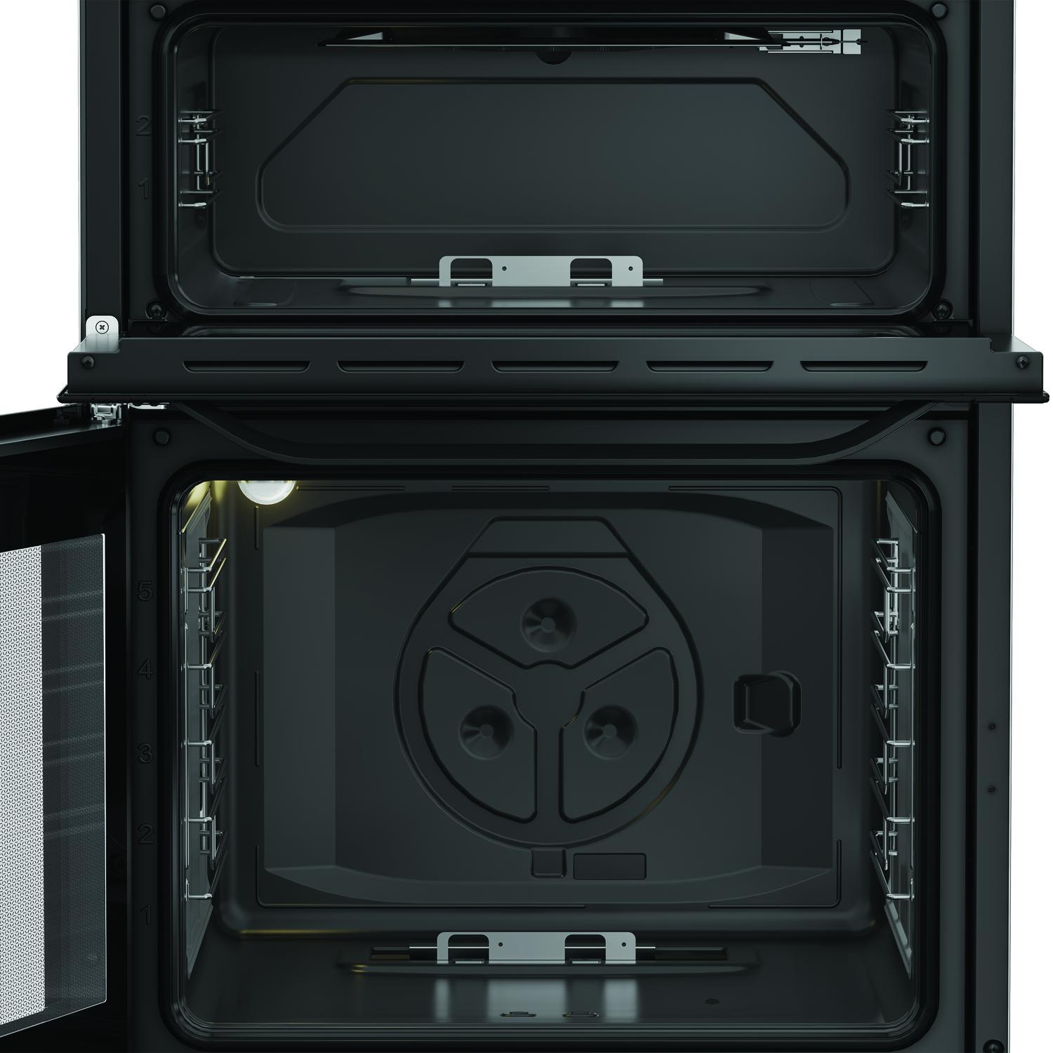 Hotpoint HDG6GDCB1 60cm Double Oven Gas Cooker with Gas Hob - Black full image