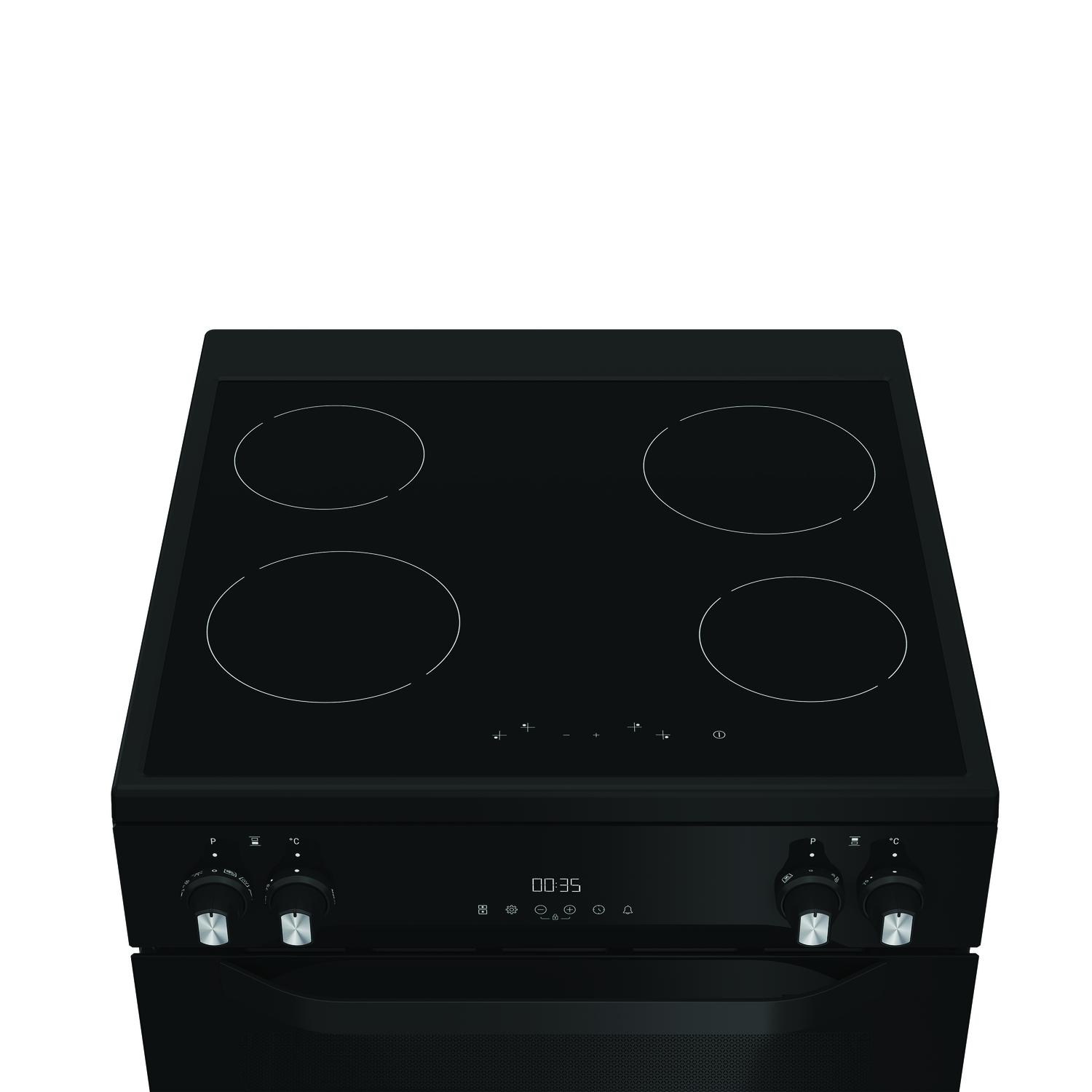 Hotpoint HDME6VDC2AB 60cm Double Oven Electric Cooker with Ceramic Hob - Black full image