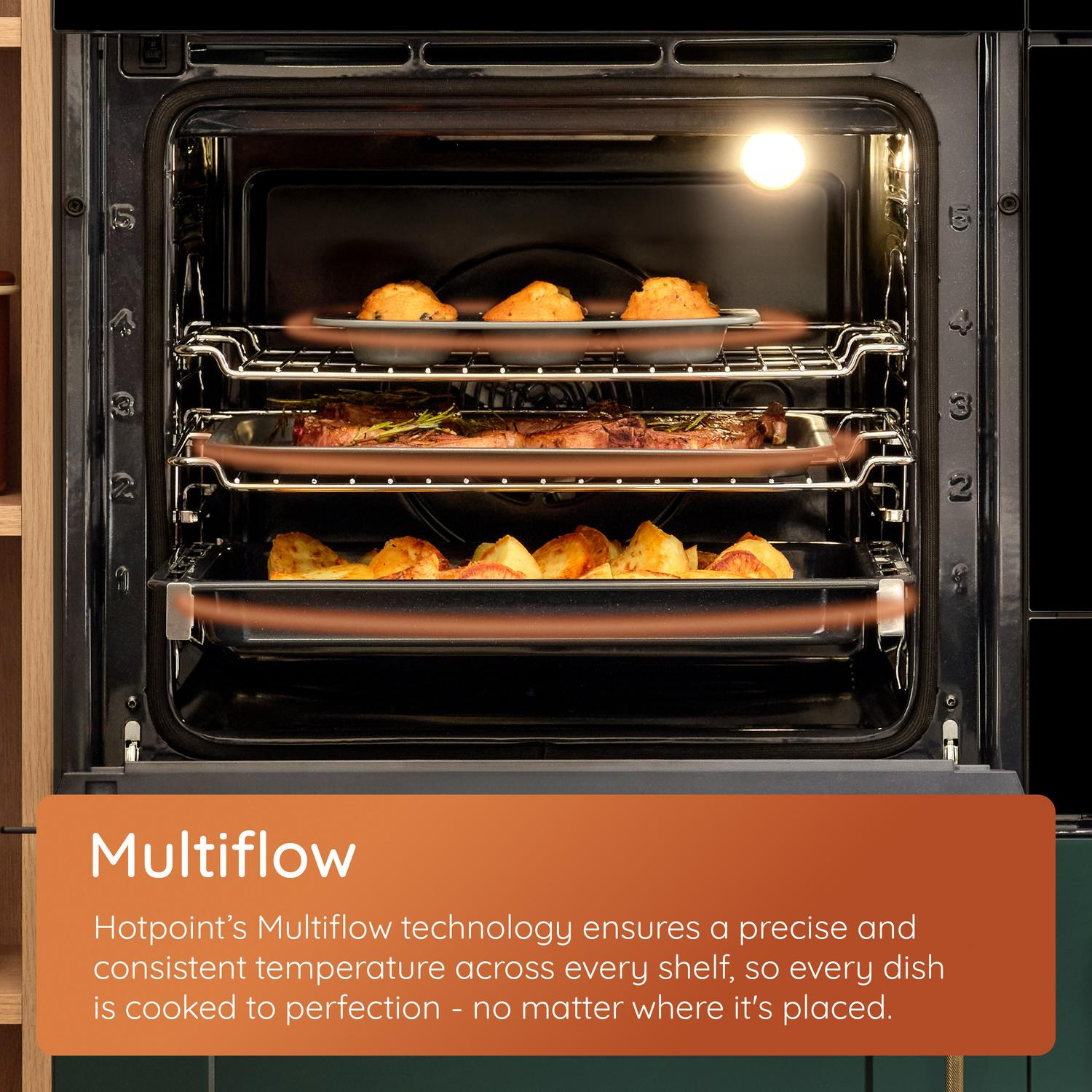 Hotpoint HO455HBUK 59.5cm Built In Electric Single Oven - Black full image