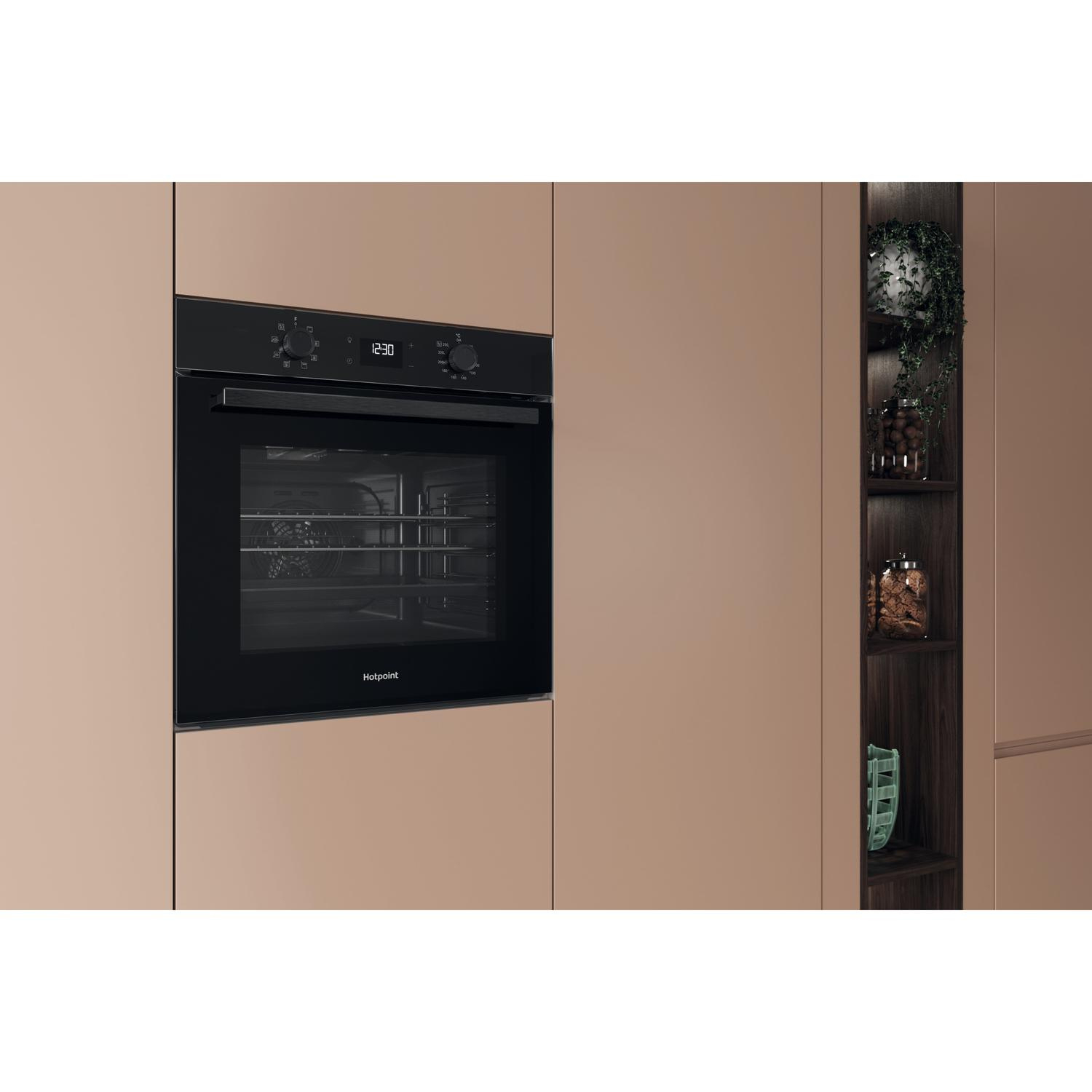 Hotpoint HO455HBUK 59.5cm Built In Electric Single Oven - Black full image