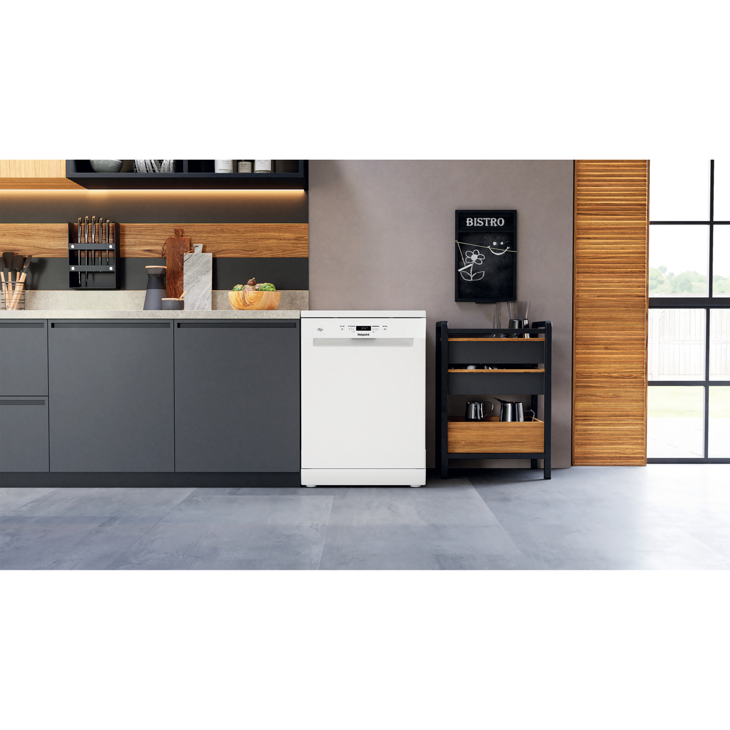 Hotpoint HP2FFC14BN6WUK Dishwasher with ActiveDry - White - 14 Place Settings full image