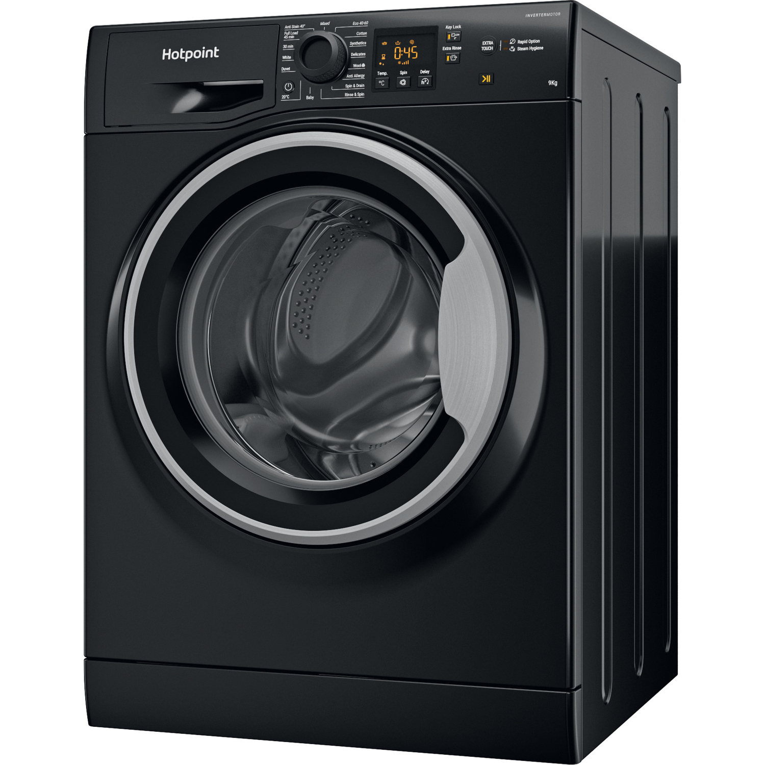 Hotpoint NSWF946BSUK 9kg 1400 Spin  Washing Machine - Black full image