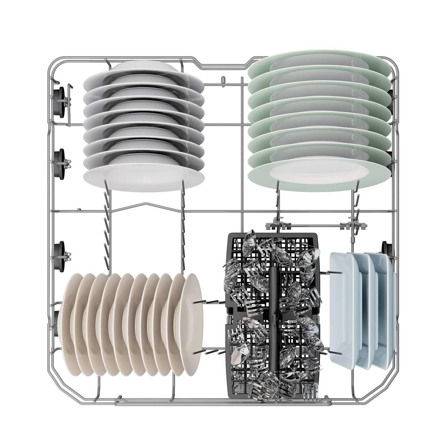 Hoover HFP4D9F0W1-80 Dishwasher - White - 14 Place Settings full image