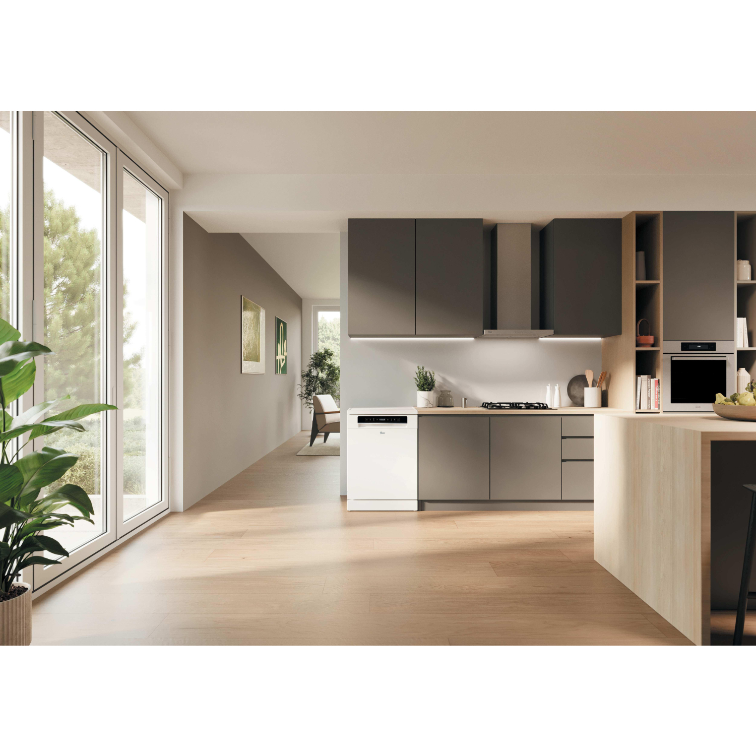 Hoover HFP4D9F0W1-80 Dishwasher - White - 14 Place Settings full image