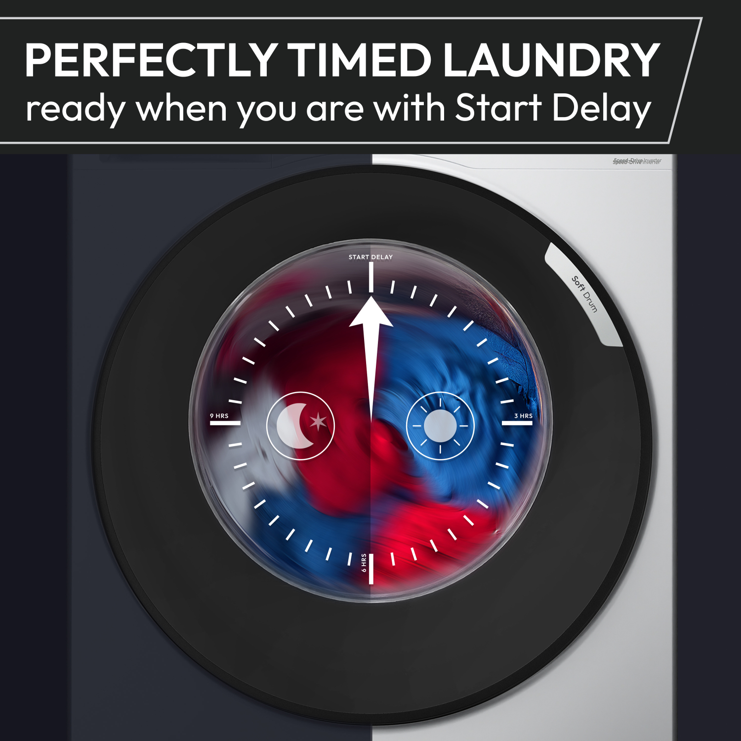 Hoover HGWD 485S8C-80 8kg/5kg 1400 Spin Washer Dryer - White full image