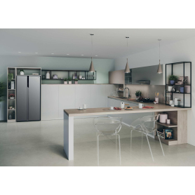 Hoover HHSBSO-6174XK-1 91cm 60/40 Frost Free American Fridge Freezer - Stainless Steel - 1