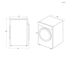 Hoover HLEV9DG-80 9kg Vented Tumble Dryer - White - 1