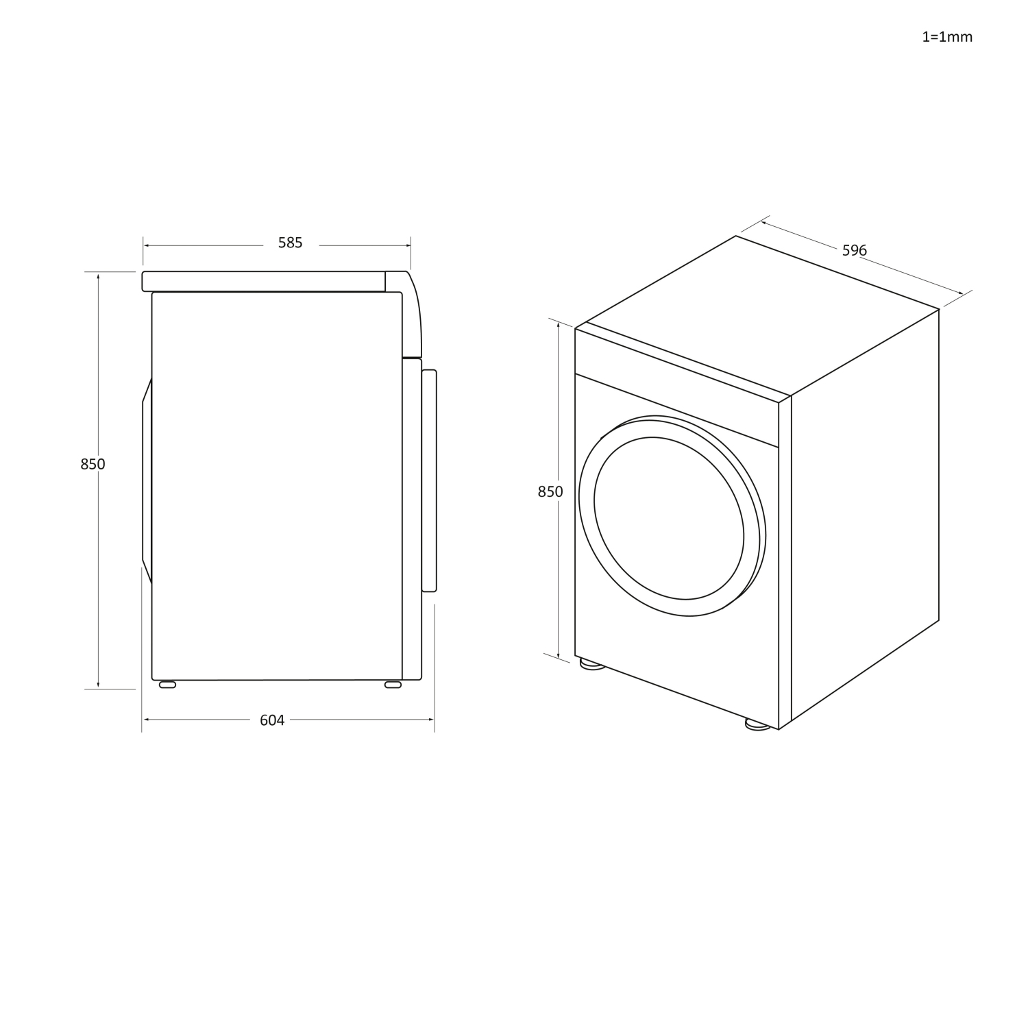 Hoover HRE C10TE-80 10kg Condenser Tumble Dryer - White full image