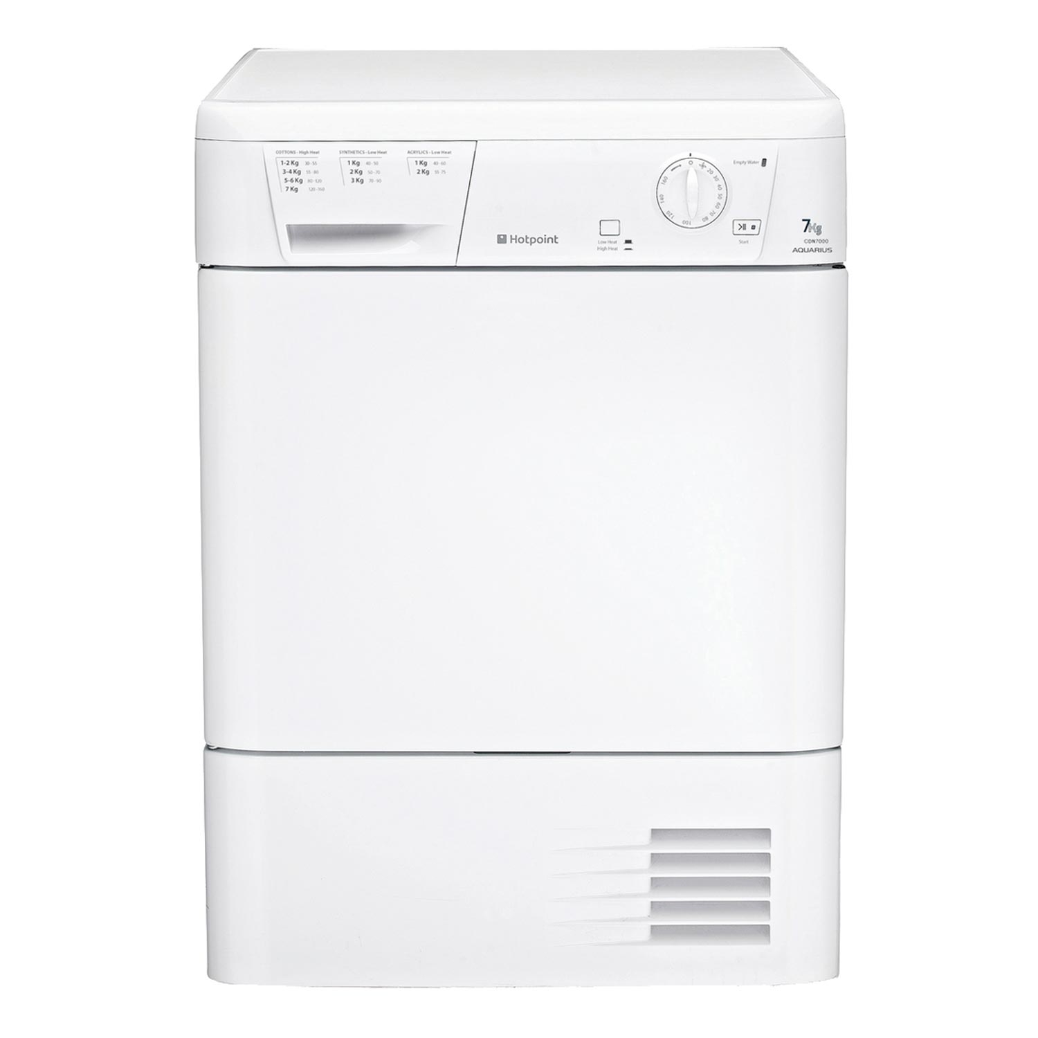 Hotpoint CDN7000BP 7kg Condenser Tumble Dryer - White - 2