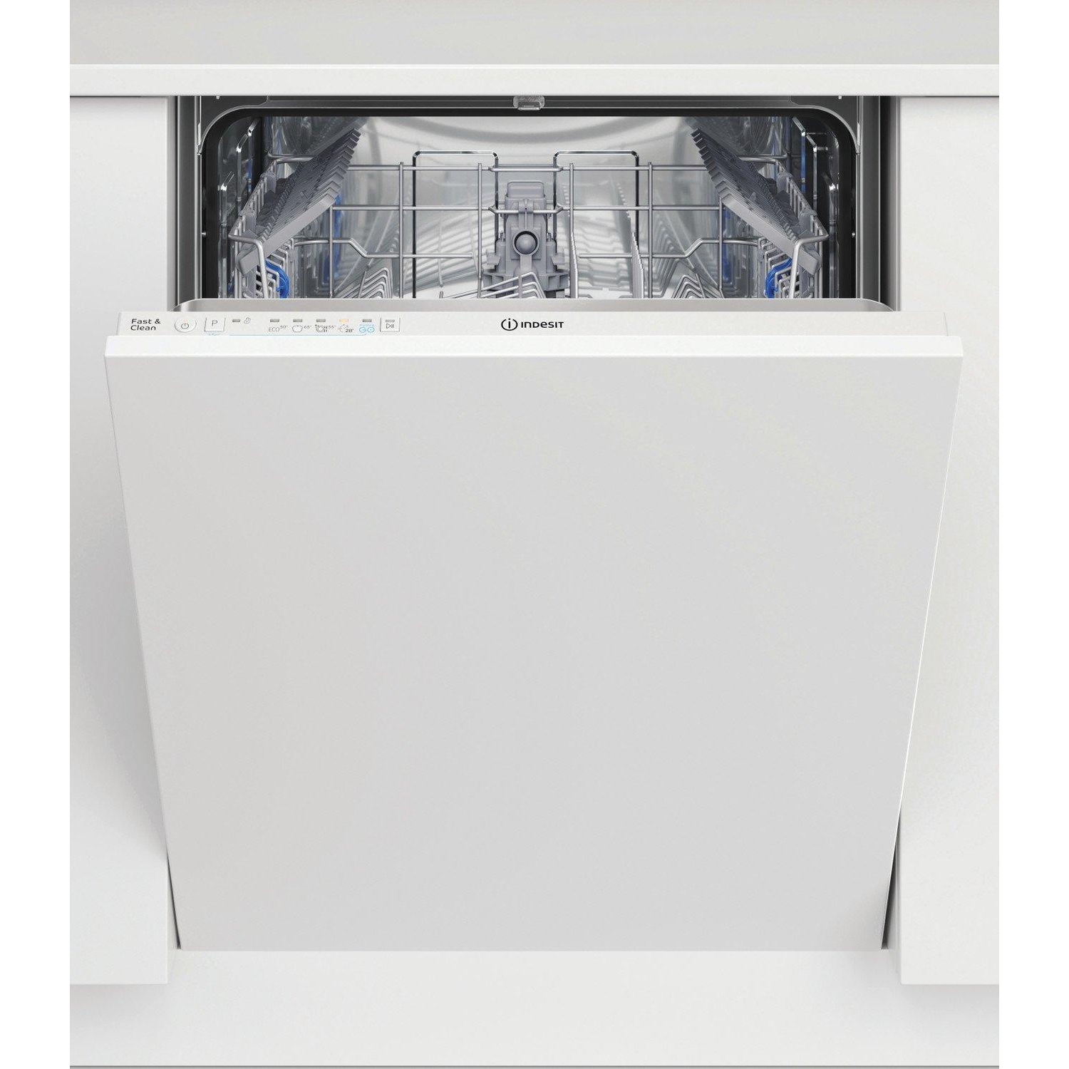 Indesit D2IHL326UK Full Size Dishwasher - White- 14 Place Settings - 0