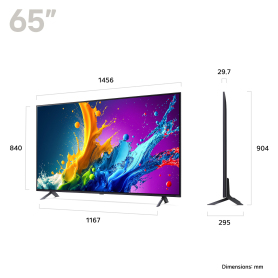 LG 65QNED80T6A.AEK 65" 4K Smart TV - Ashed Blue - 4