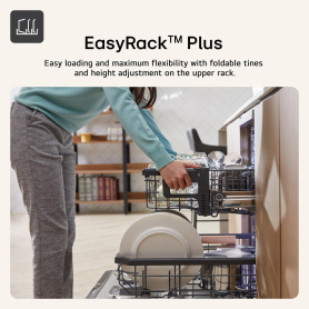 LG Series 5 TrueSteam QuadWash DF273FVS 14 PS WiFi Connected Freestanding Full Size Dishwasher - Silver  - 10