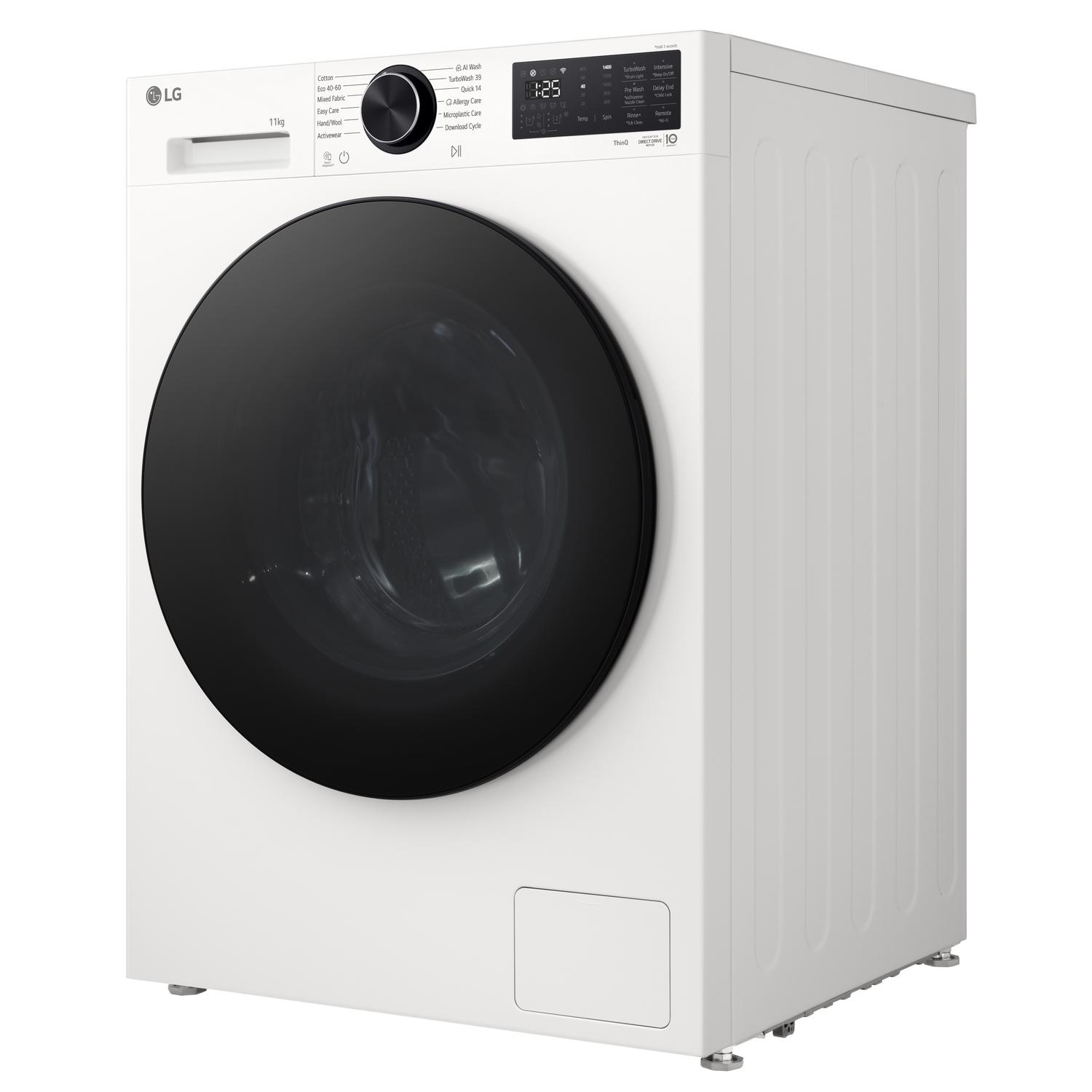 LG Series 5 AI Direct Drive F4X5011TWB - 11 kg 1400 Spin Washing Machine - White full image